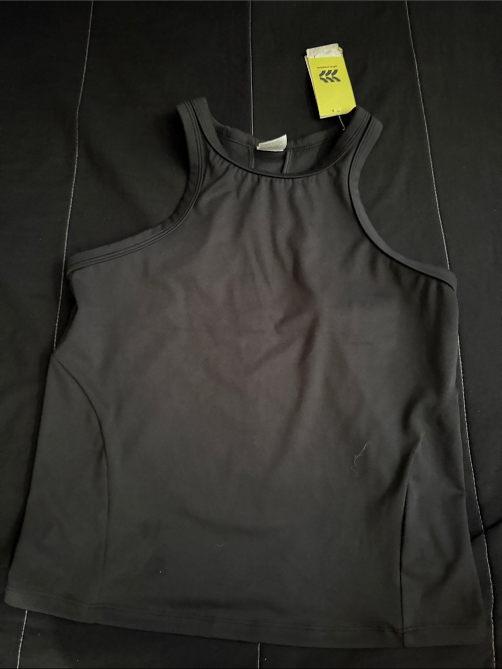 all in motion Black High-Neck Athletic Tank